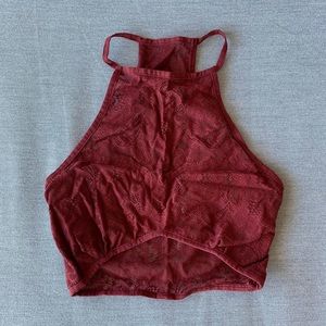 EXPRESS High Neck Burgundy Bralette